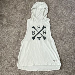 Under Armour work out tank with hood.